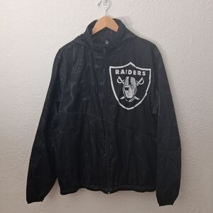 Raiders Black Windbreaker Jacket